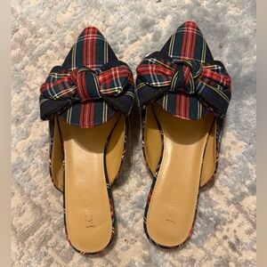J. Crew Plaid Mules